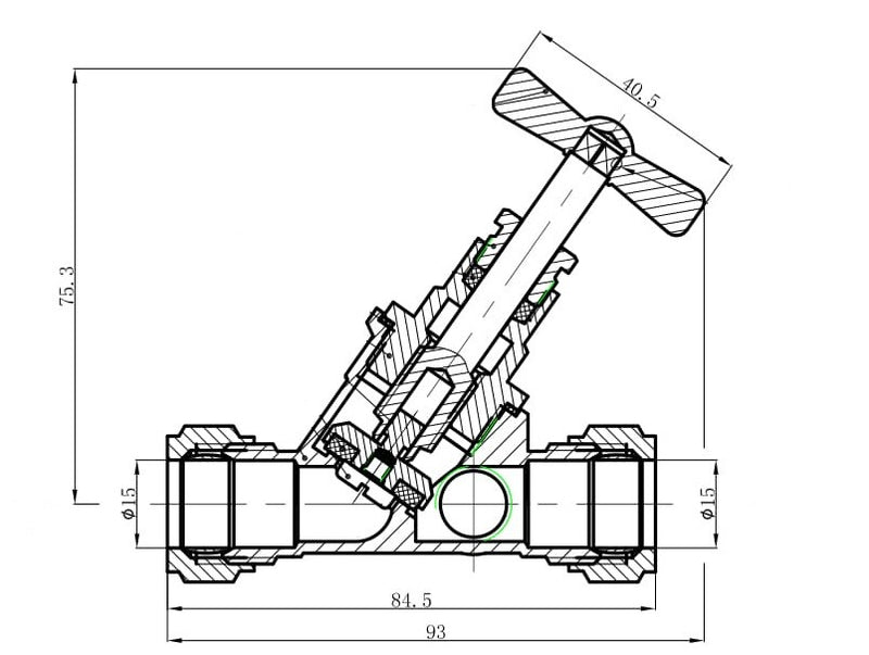 stopkraan 15mm g.keur knelxknel aftapgelegenheid