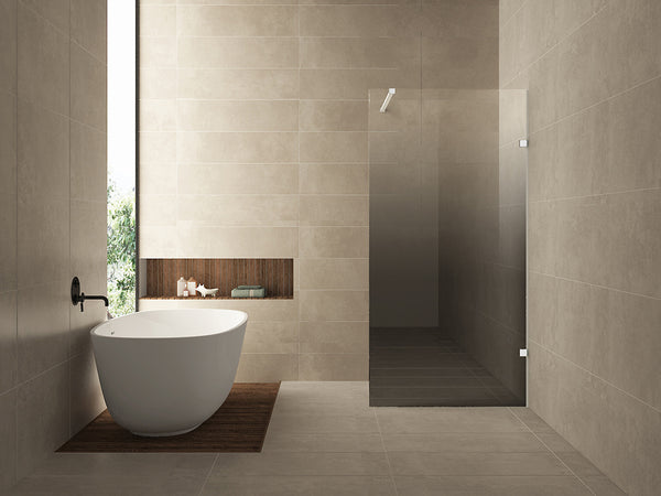 Less inloopdouche rechts 1000 x 2000 x 8 mm nano spiegelrook- naar helder glas/mat wit