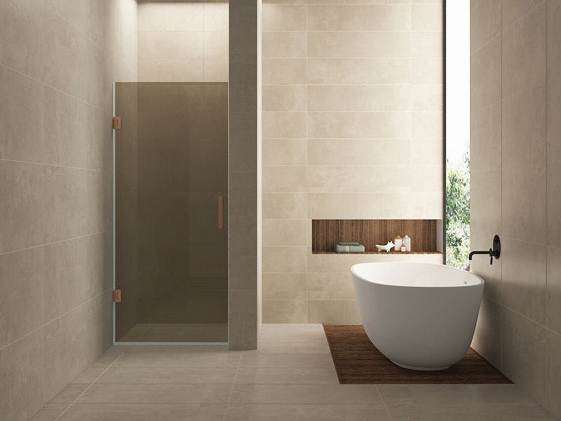 Less nisdeur 900 x 2000 x 8 mm nano vintage brons glas/geborsteld brons koper