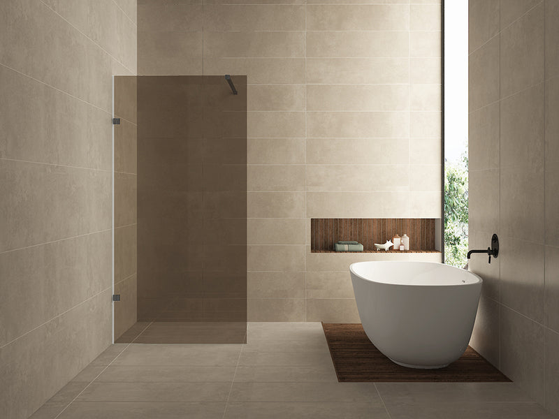 Less inloopdouche 900 x 2000 x 8 mm nano vintage brons glas/gunmetal