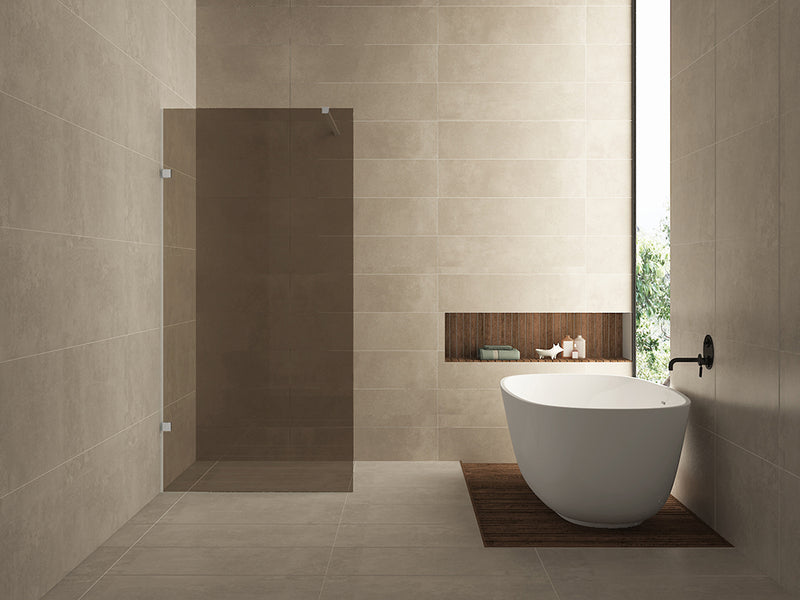 Less inloopdouche 1000 x 2000 x 8 mm nano vintage brons glas/geborsteld staal