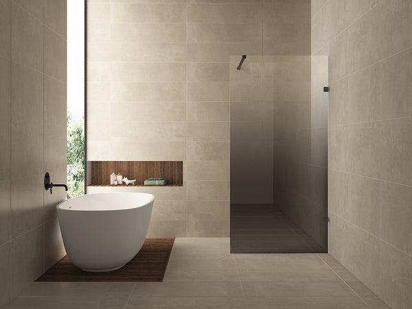 Less inloopdouche rechts 900 x 2000 x 8 mm nano spiegelrook- naar helder glas/mat zwart