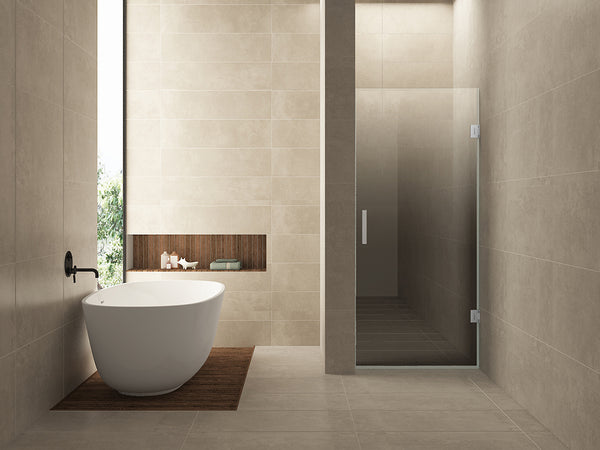 Less nisdeur rechts 700 x 2000 x 8 mm nano spiegelrook- naar helder glas/geborsteld staal