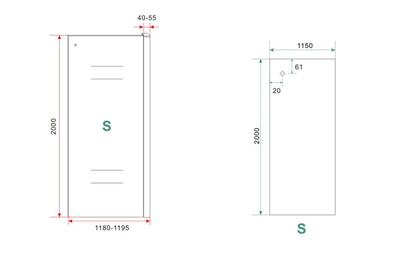 Sita inloopdouche met handdoekhouder 120x200 cm chroom/8 mm helder glas met Nano coating