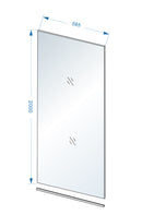 Slim glasplaat 600 x 2000 x 8 mm nano helder glas