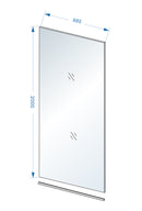 Slim glasplaat 700 x 2000 x 8 mm nano helder glas