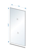 Slim glasplaat 800 x 2000 x 8 mm nano rookglas