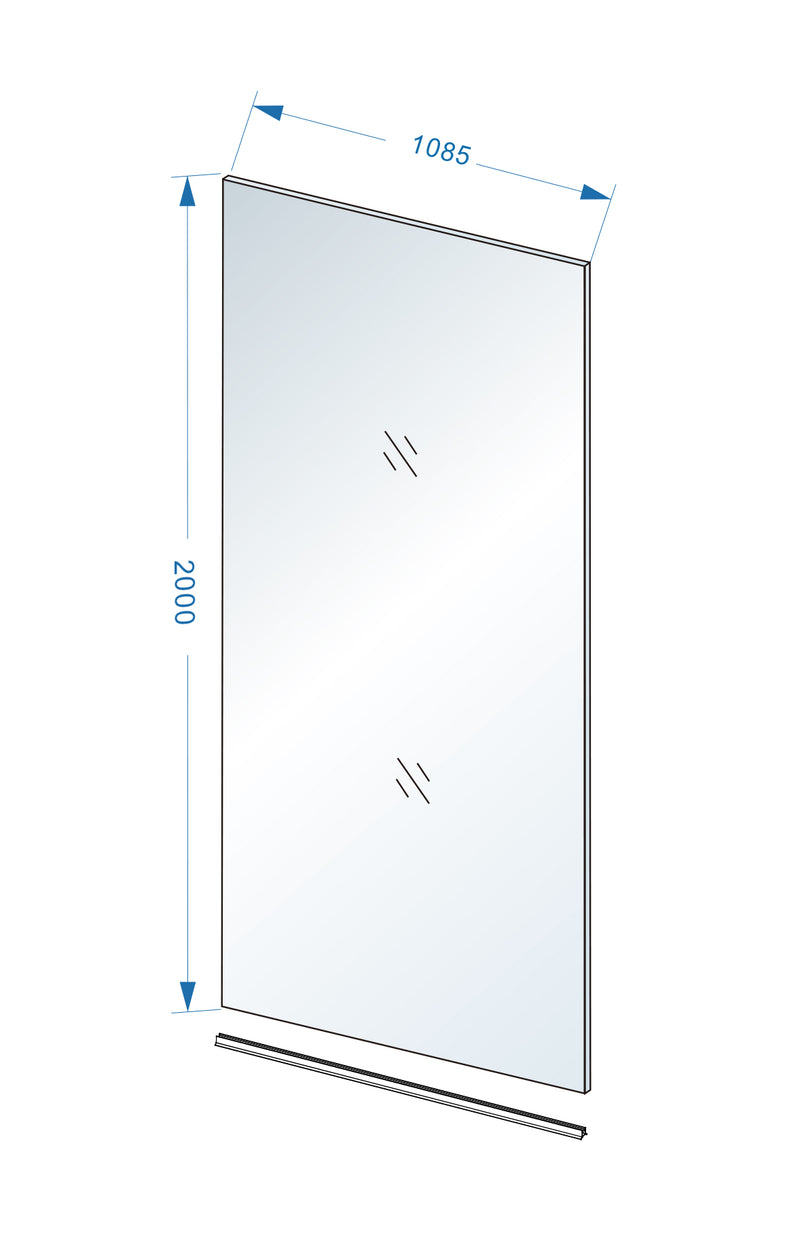 Slim glasplaat 1100 x 2000 x 8 mm nano rookglas