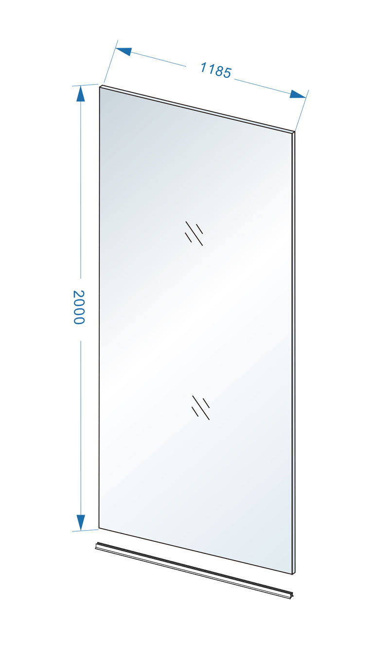 Slim glasplaat 1200 x 2000 x 8 mm nano rookglas