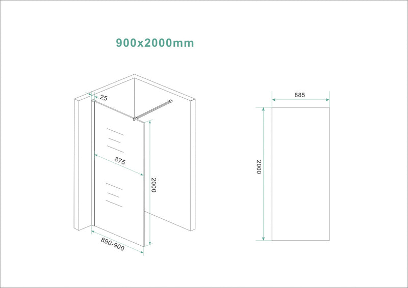 Slim glasplaat 900 x 2000 x 8 mm nano vintage brons glas
