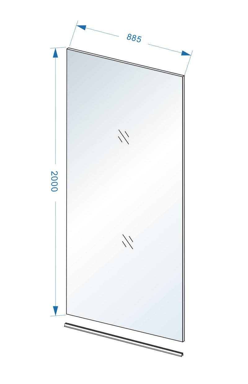 Slim glasplaat 900 x 2000 x 8 mm nano warm koper glas
