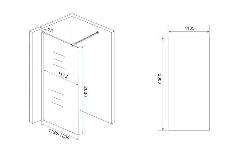Slim glasplaat spiegelrook- naar helder glas 900x2000 8mm nano