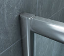 Eco hoekinstap cabine met 2 schuifdeuren 900 x 900 x 1900 x 5 mm nano helder glas/chroom