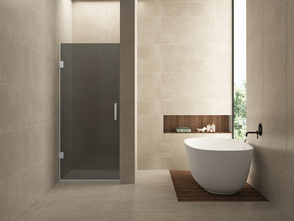 Less glas voor nisdeur 900 x 2000 x 8 mm nano rookglas