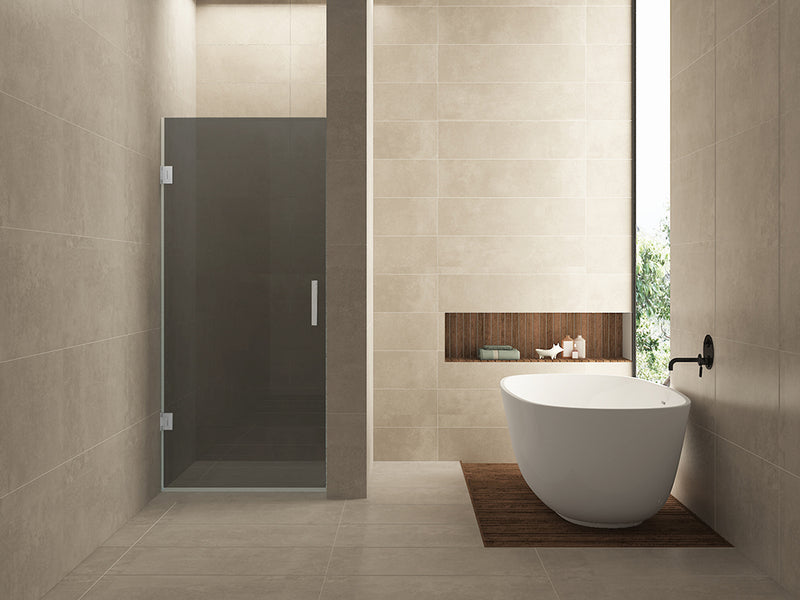 Less glas voor nisdeur 900 x 2000 x 8 mm nano rookglas