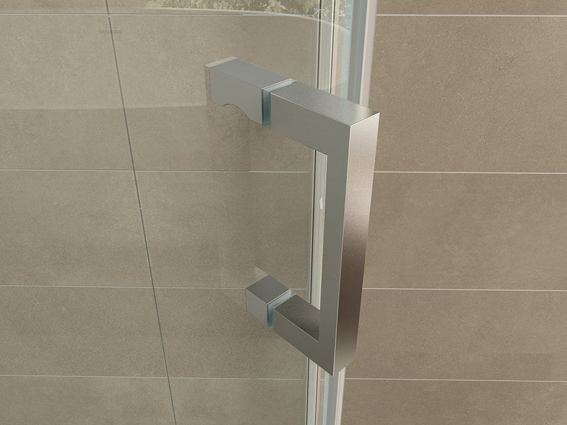 Pento cabine met 1 draaideur 900 x 900 x 2000 x 8 mm nano helder glas/chroom