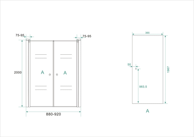 Lagos pendeldeur in nis 900 x 2000 x 6 mm nano helder glas/chroom
