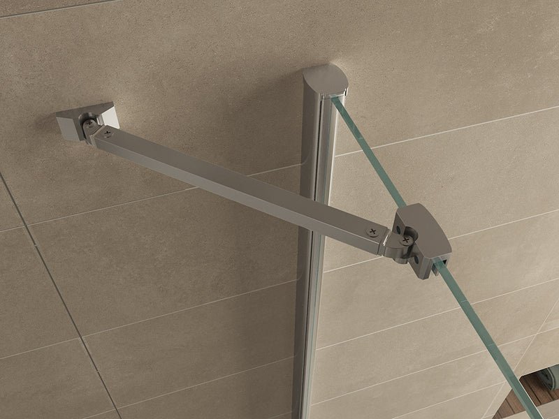 Salone cabine met 1 draaideur 900 x 900 x 2000 x 8 mm nano helder glas/chroom