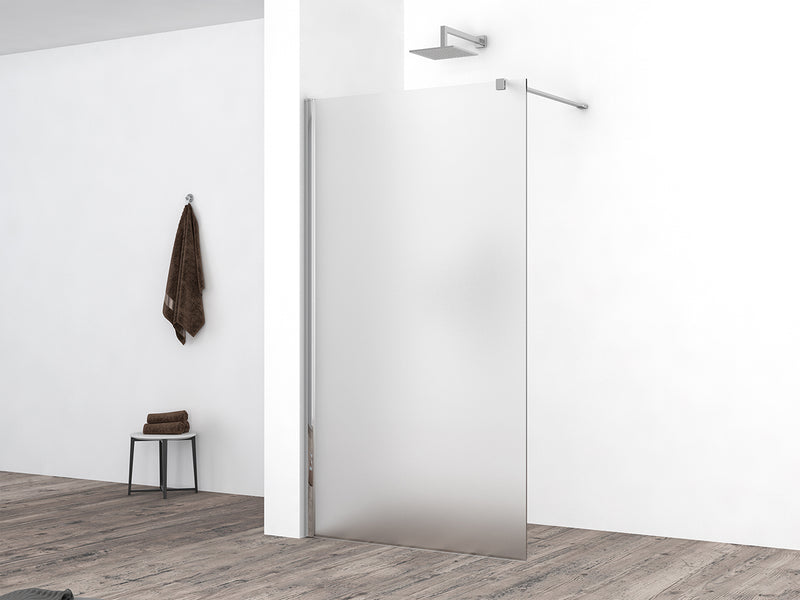 Comfort inloopdouche 1000 x 2000 x 10 mm nano melkglas/chroom