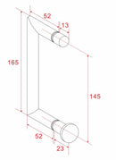 Deurgreep type 4 16,5 cm chroom