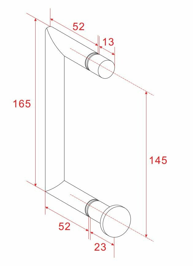 Deurgreep type 4 16,5 cm chroom