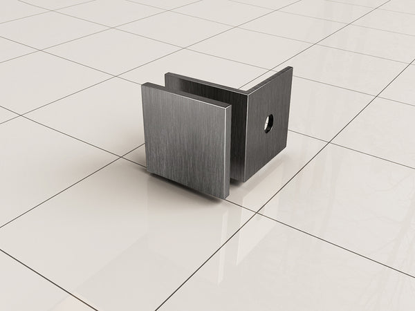 Less glaskoppelingset voor profielloze inloopdouche 2 stuks gunmetal