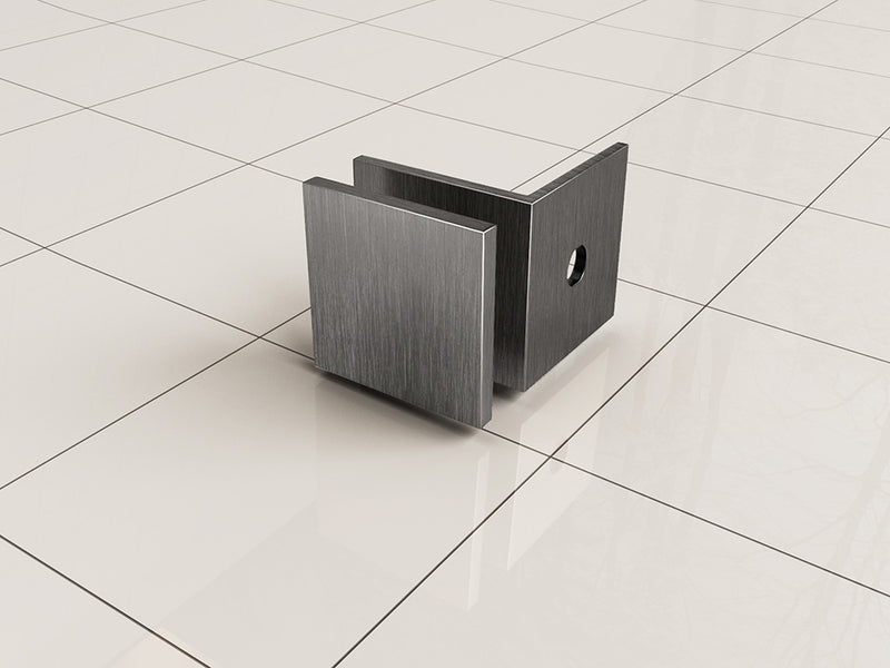 Less glaskoppelingset voor profielloze inloopdouche 2 stuks gunmetal