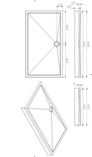 Voorzetpaneel met poten voor douchebak 160 x 90 x 4 cm glans wit