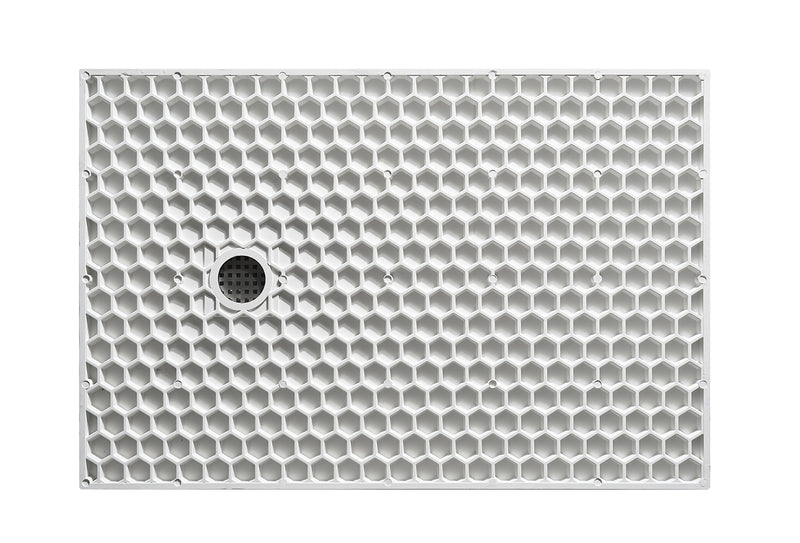 Stonea douchebak antislip composiet 900x900x30 mm inkortbaar mat wit