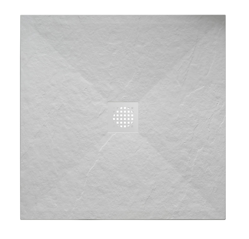 Stonea douchebak antislip composiet 900x900x30 mm inkortbaar mat wit