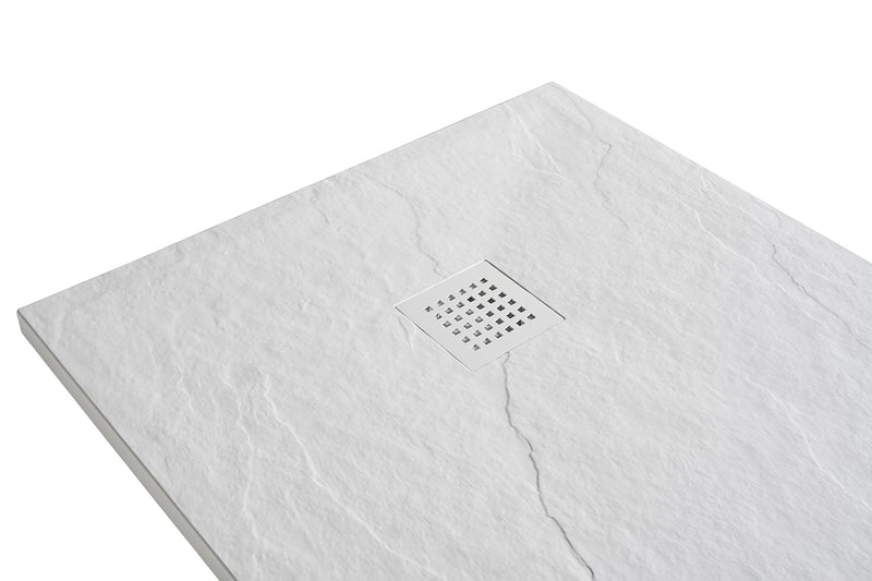 Stonea douchebak antislip composiet 900x1200x30 mm inkortbaar mat wit