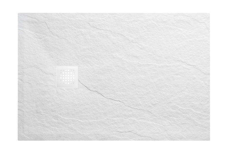Stonea douchebak antislip composiet 900x1200x30 mm inkortbaar mat wit