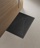 Stonea douchebak antislip composiet 800x1200x30 mm inkortbaar mat zwart