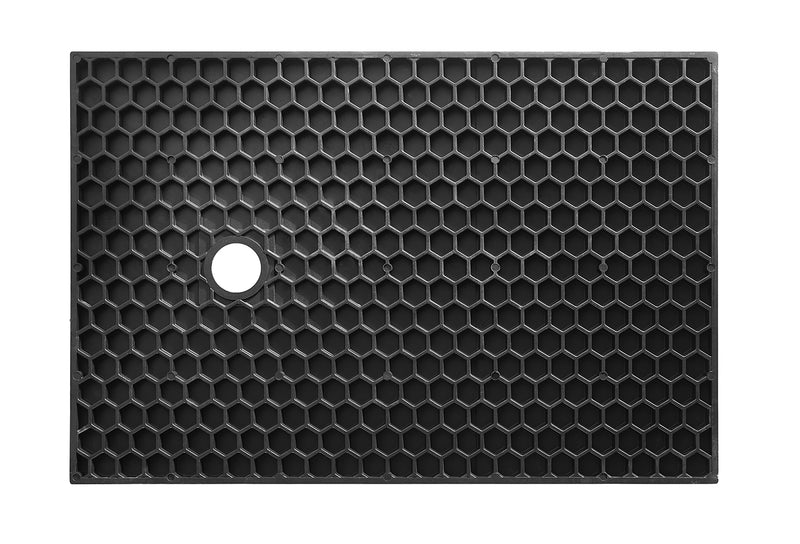 Stonea douchebak antislip composiet 800x1200x30 mm inkortbaar mat zwart