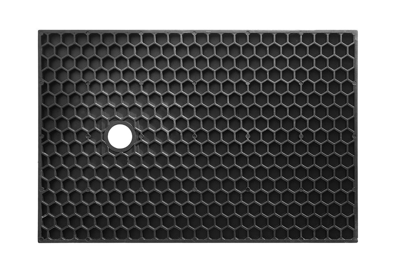 Stonea douchebak antislip composiet 900x1600x30 mm inkortbaar mat zwart