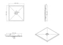 Stonea douchebak antislip composiet 1000 x 1000 x 30 mm inkortbaar beige