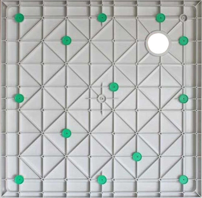 luxe douchebak SMC vierkant 900x900x40 wit