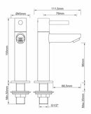 Caral Amador fonteinkraan XL Kiwa 1/2'' geborsteld messing PVD