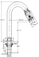 Caral Victoria fonteinkraan 1/2'' mat zwart
