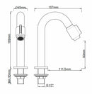 Caral Victoria fonteinkraan 1/2'' geborsteld brons koper PVD