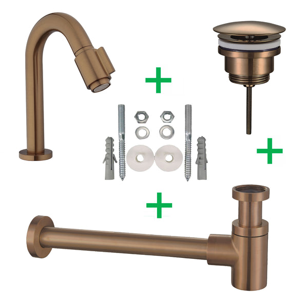 Caral Victoria fonteinkraanset geborsteld brons koper