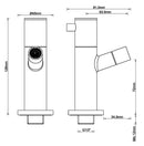 Amador fonteinkraan met muurbevestiging Kiwa 1/2'' geborsteld koper