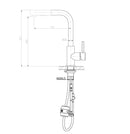 Reno Twenty keukenkraan met coldstart en uittrekbare handdouche geborsteld RVS