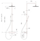 304 thermostatische regendoucheset opbouw geborsteld RVS