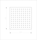 304 hoofddouche vierkant 20 cm geborsteld RVS