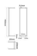 Loft handdoekrek 95 x 25 x 20 cm geborsteld brons koper PVD