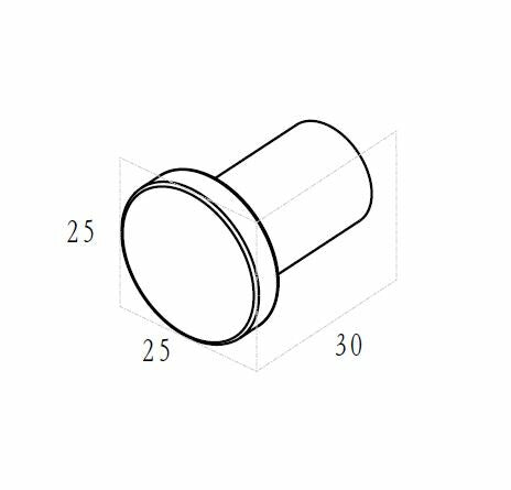 Alonzo handdoekhaak klein gunmetal PVD