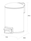Tobin pedaalemmer softclose 3 liter RVS