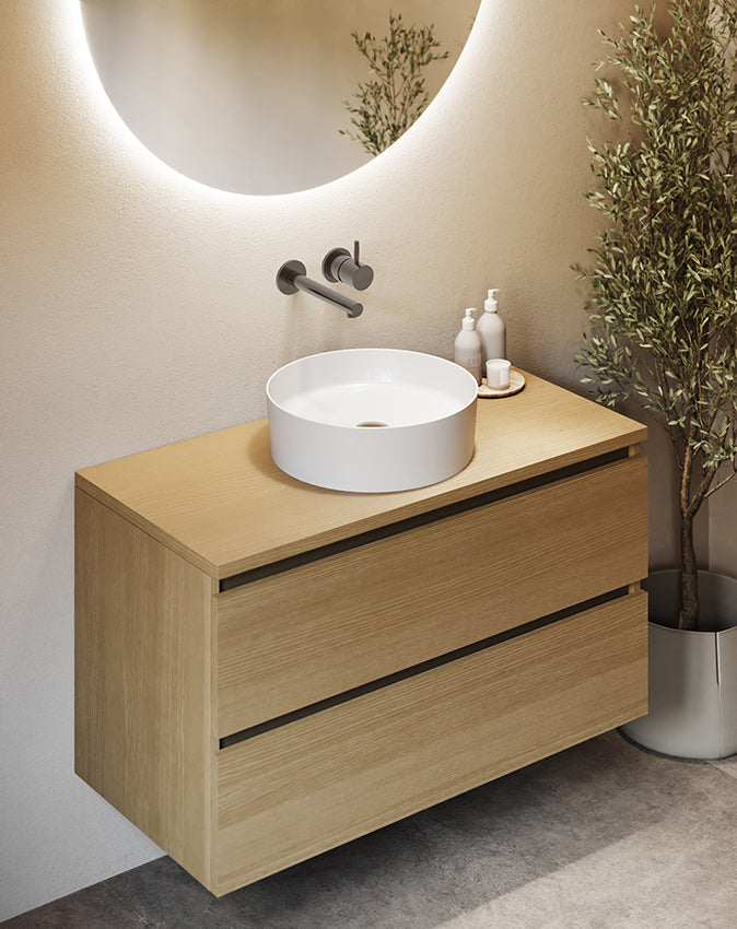 Style wastafelkraan inbouw gunmetal PVD