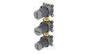 Caral inbouwdeel thermostatische douchekraan met 2 stopkranen